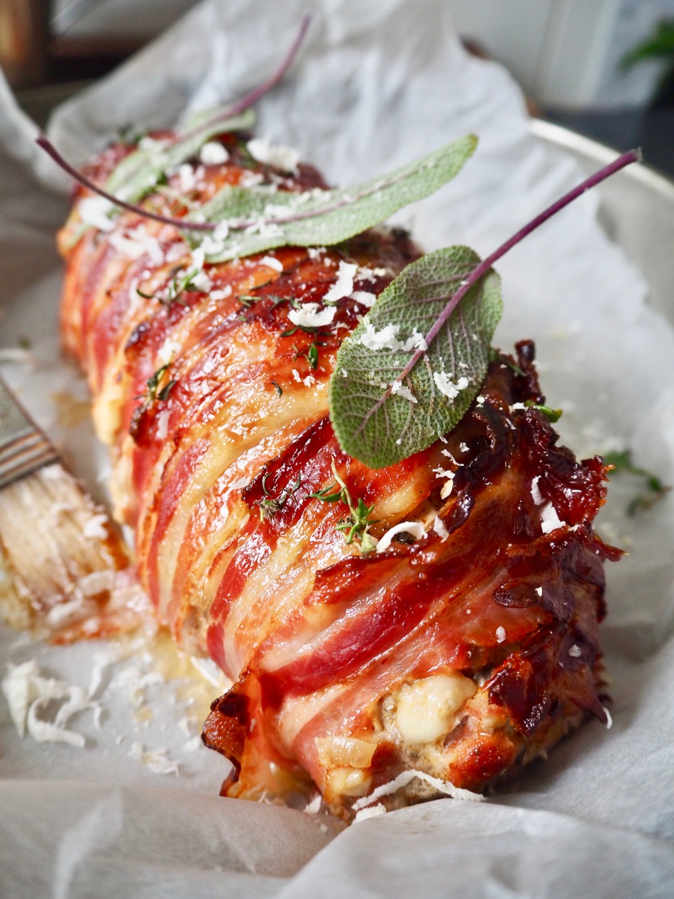 How to make pancetta wrapped meatloaf